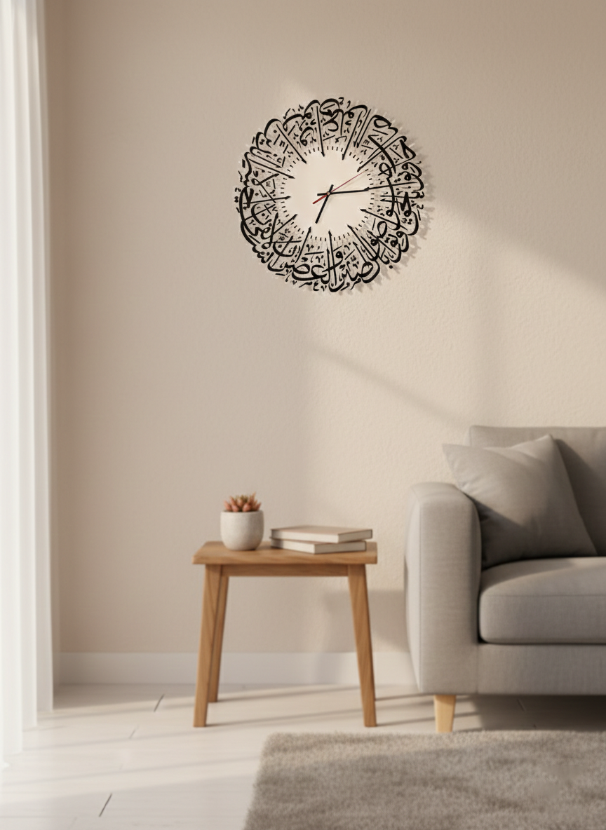 surah al asr wall clock – grand edition (52 cm) surah al asr wall clock – grand edition (52 cm)